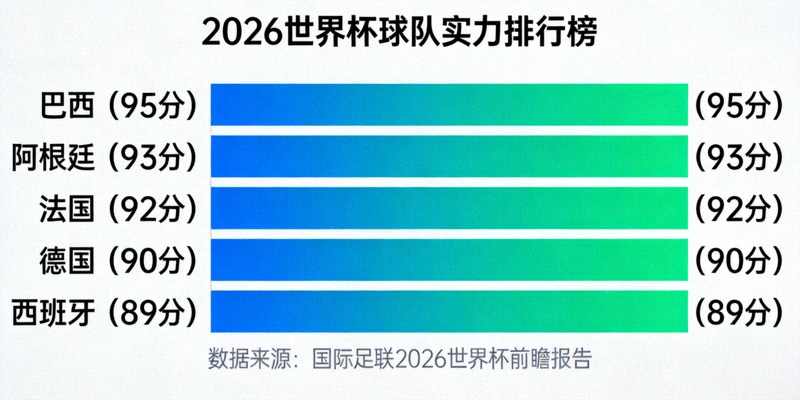 2026世界杯球队实力排行榜可视化条形图